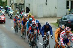 Fin de peloton avec le maillot � pois Erik Dekker