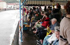 Barnum install� devant la maison Legay Colin