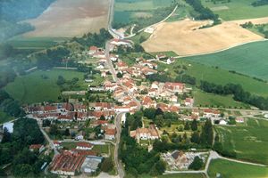 Vue arienne de Noncourt-sur-le-Rongeant