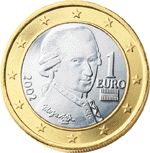 Face autichienne de 1 euro
