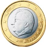 Face belge de 1 euro