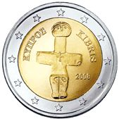 2 euros face Chypriote