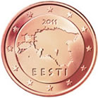 5 centimes face Estonienne