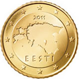 50 centimes face Estonienne