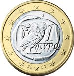 Face grecque de 1 euro