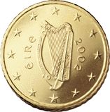 Face irlandaise de 50 centimes