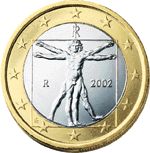 Face italienne de 1 euro