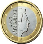 Face luxembourgeoise de 1 euro