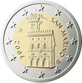 Face Saint-Marin de 2 euros