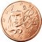 2 centimes face française 2 centimes face française