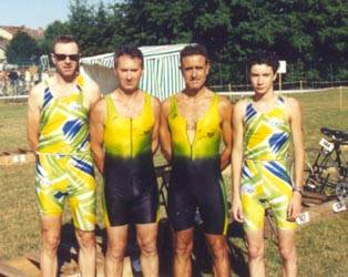 Franois, Duvaux, Rossi et Archinard au triathlon du Der