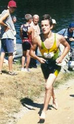 Aurlien Lebrun, premier minime au triathlon du Der