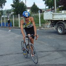 Mathieu Agnus au triathlon du Vallage