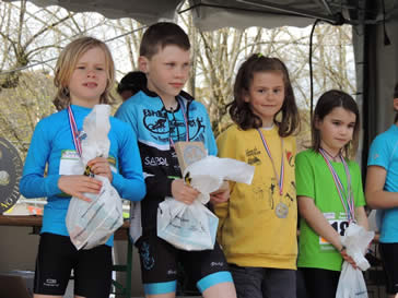 Gabriel Jeanson sur le podium...