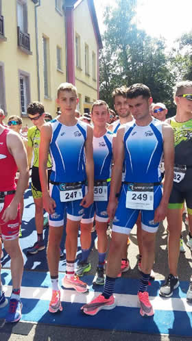 L'quipe de duathlon au dpart