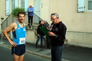 Nicolas Pires et notre speaker d'un jour, Michel Dumay