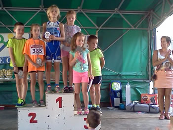 Le podium du 500 m