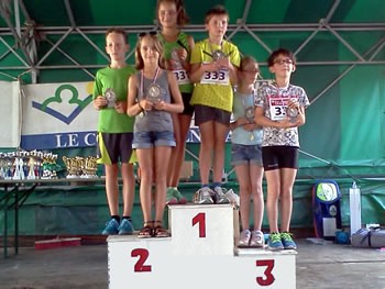 Le podium du 1000 m