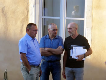 Bruno Sido, conseiller dpartemental du canton de Poissons, tait prsent en compagnie de Bernard Adam, maire de Poissons et Bruno Jeanson, prsident de Poissons-Triathon