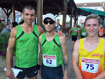 Les trois premiers du 10 km  l'arrive
