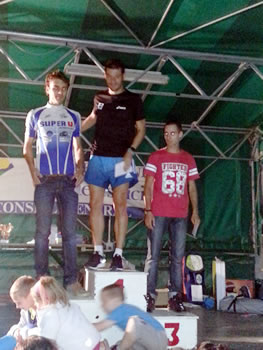 Le podium hommes du 5 km