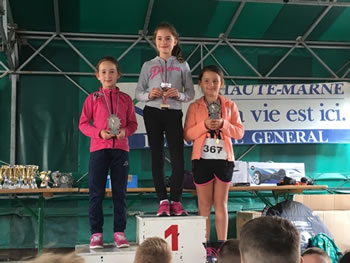 Le podium filles du 500 m