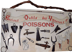 Outils des vignerons de Poissons